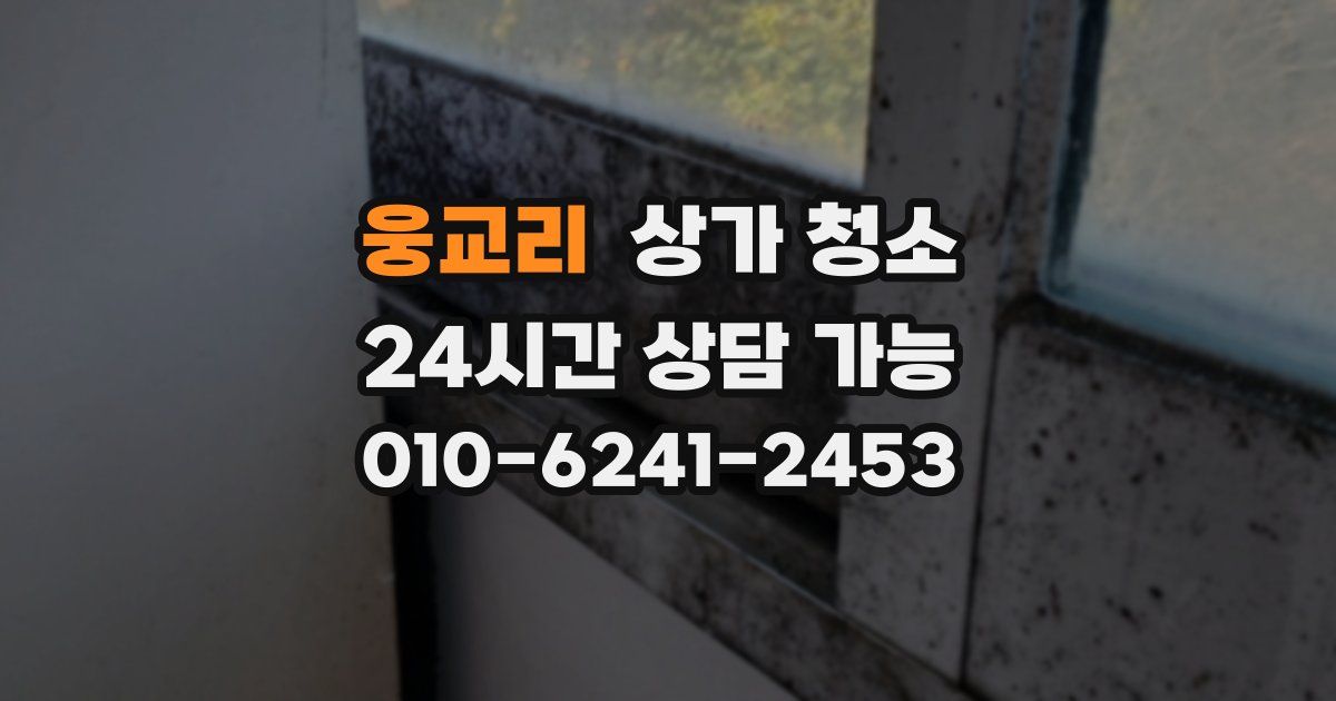 웅교리 상가 청소