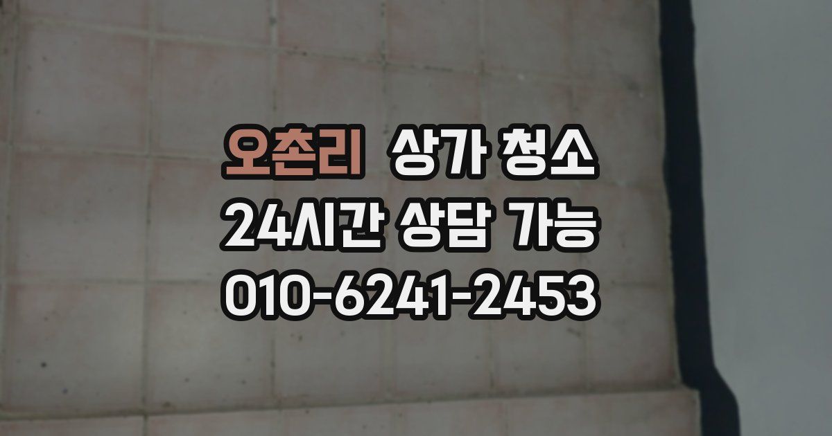오촌리 상가 청소