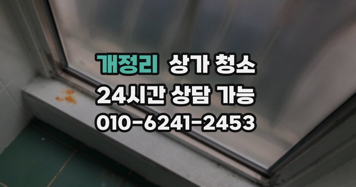 개정리 상가 청소