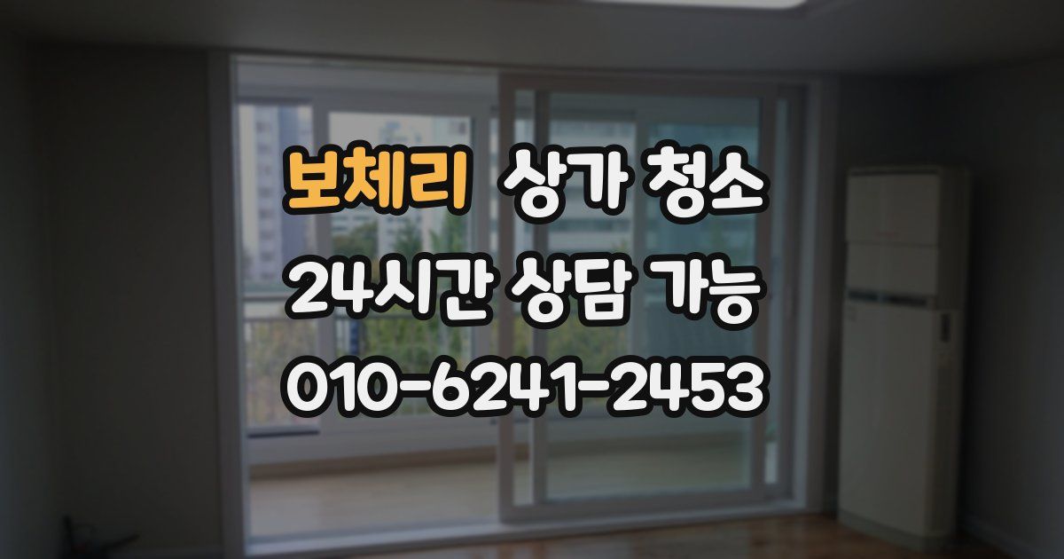 보체리 상가 청소