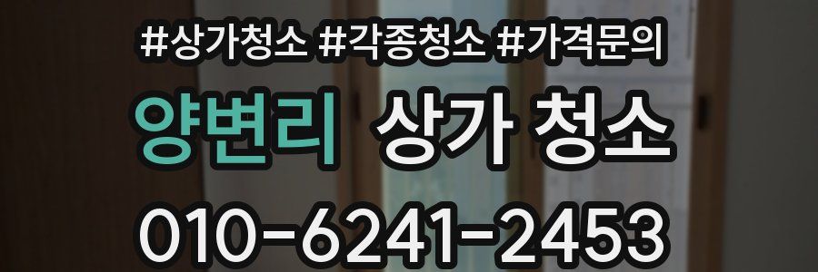 양변리 상가 청소