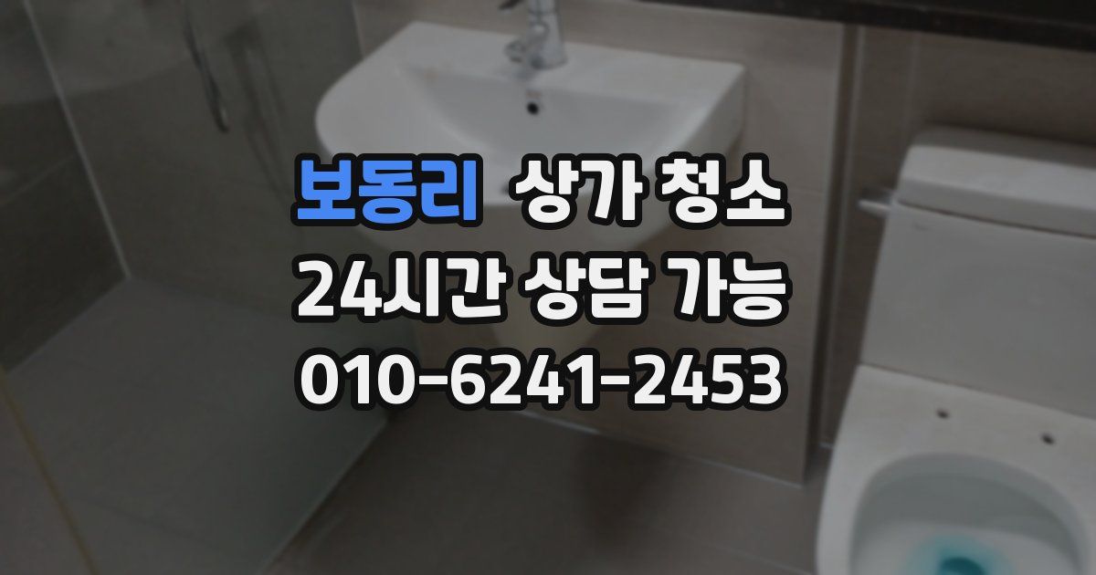 보동리 상가 청소