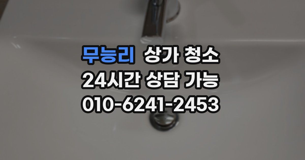 무능리 상가 청소