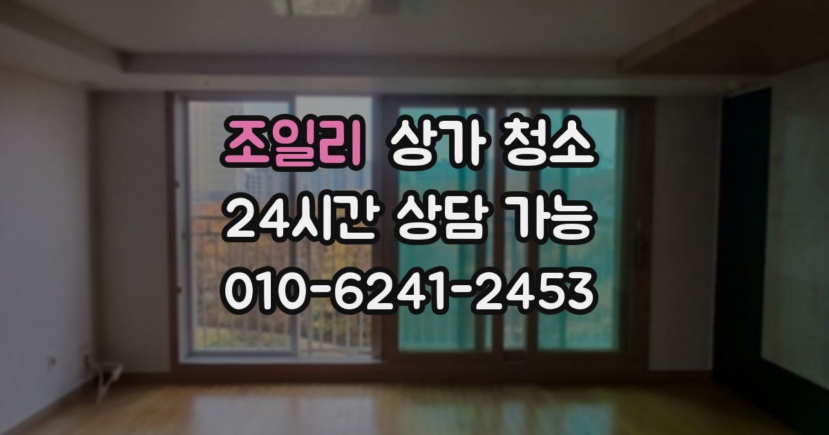 조일리 상가 청소