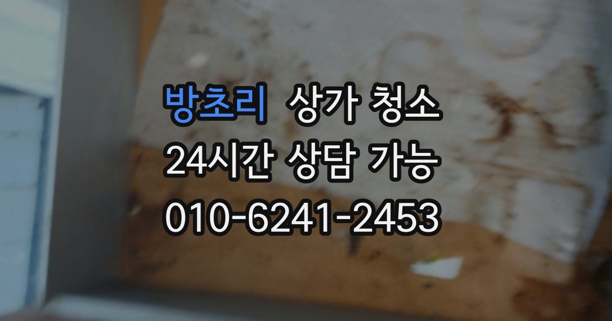 방초리 상가 청소