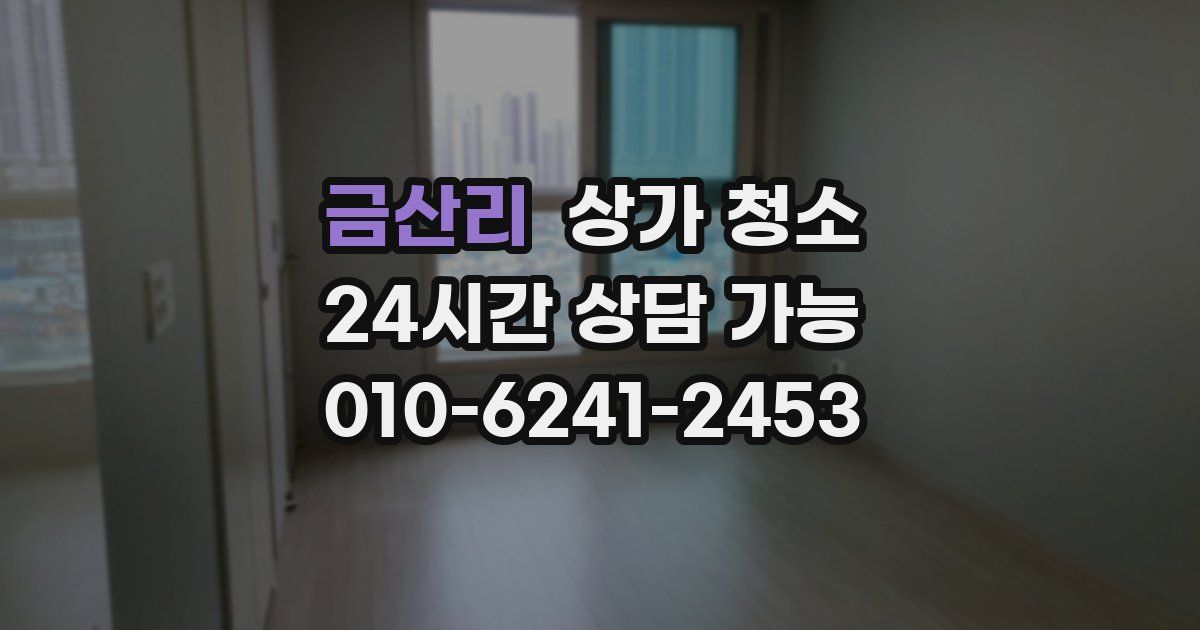 금산리 상가 청소