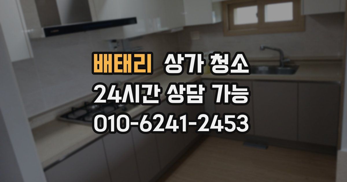 배태리 상가 청소