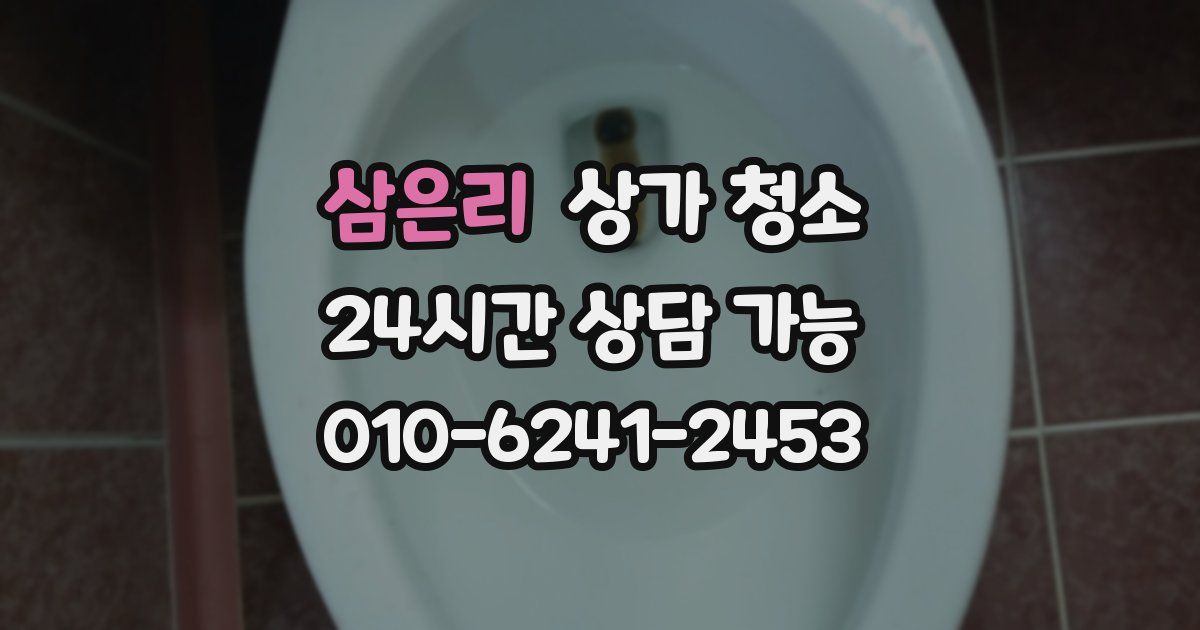 삼은리 상가 청소