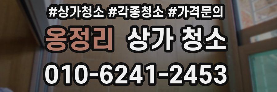 옹정리 상가 청소