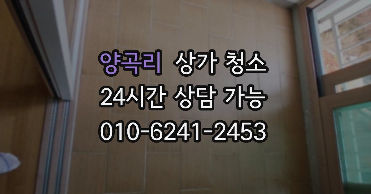 양곡리 상가 청소