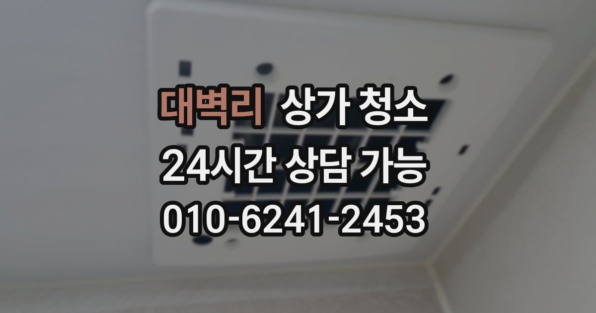 대벽리 상가 청소