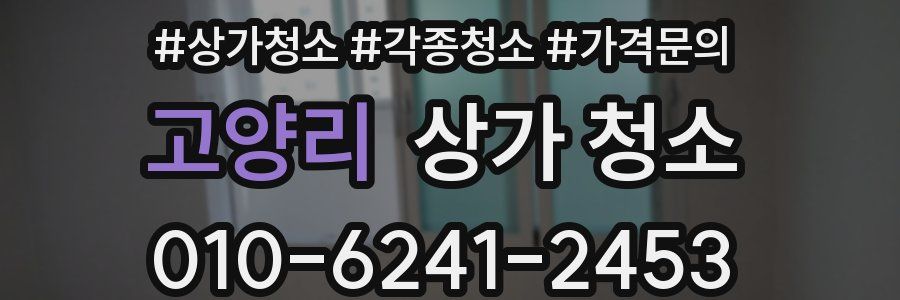 고양리 상가 청소
