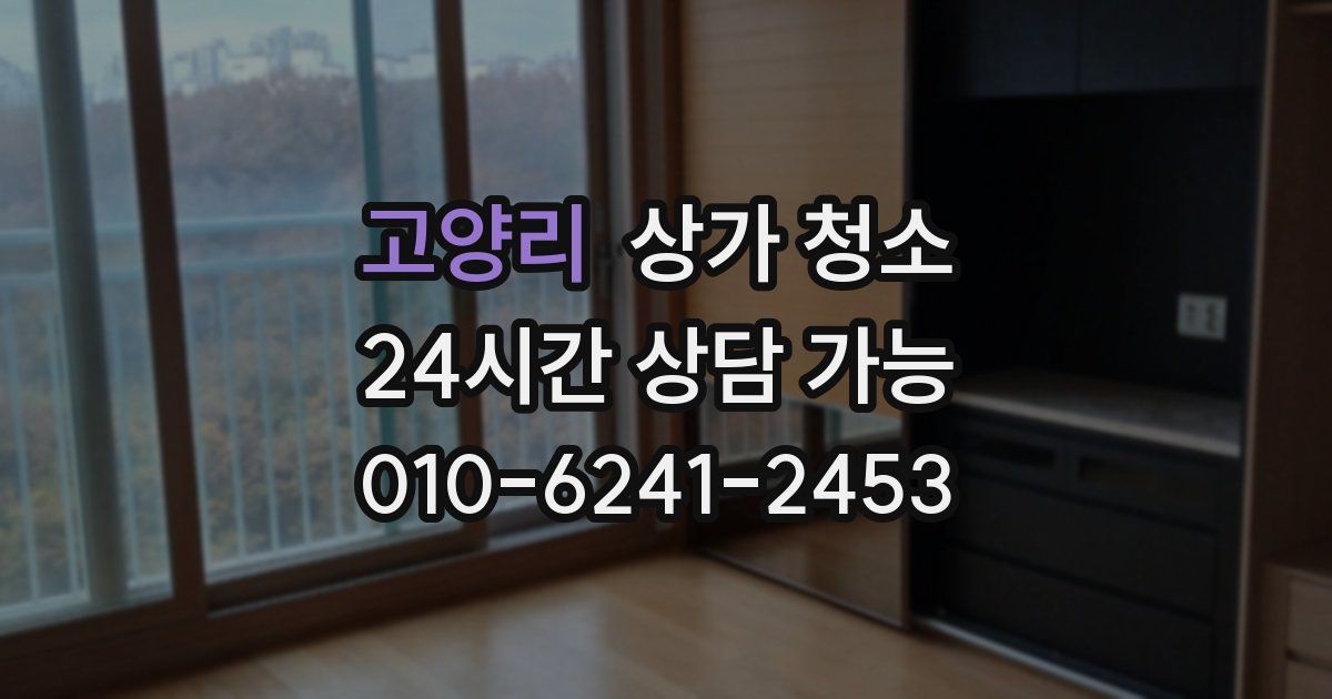 고양리 상가 청소