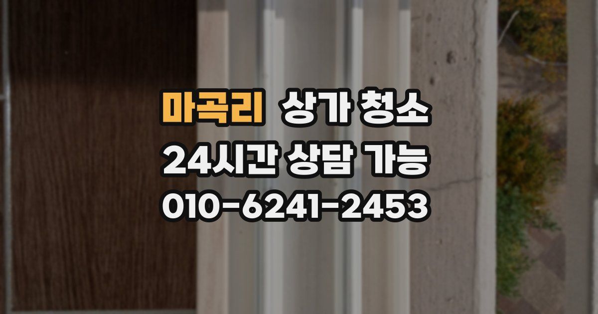 마곡리 상가 청소