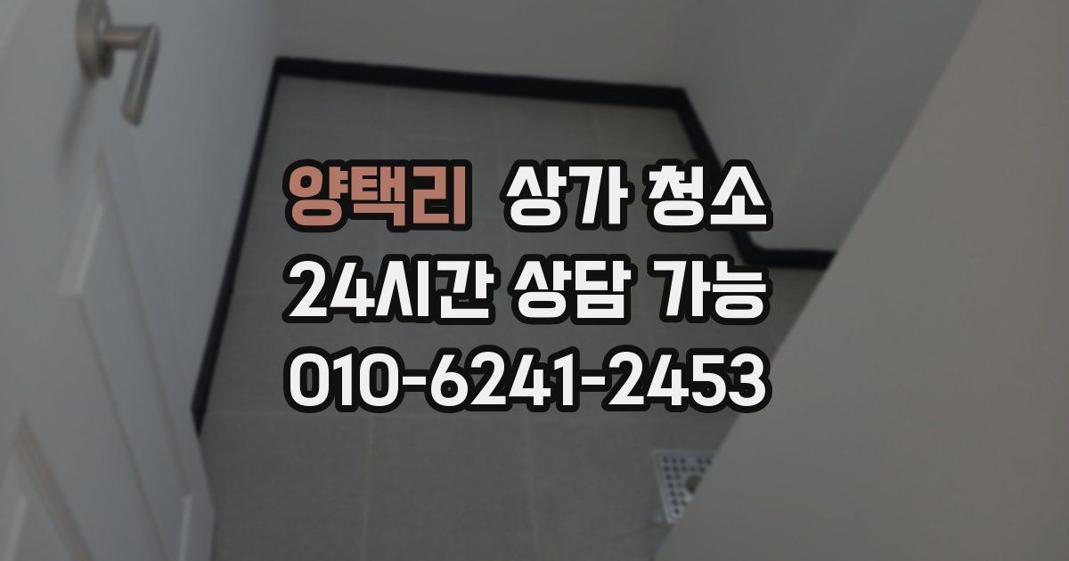 양택리 상가 청소