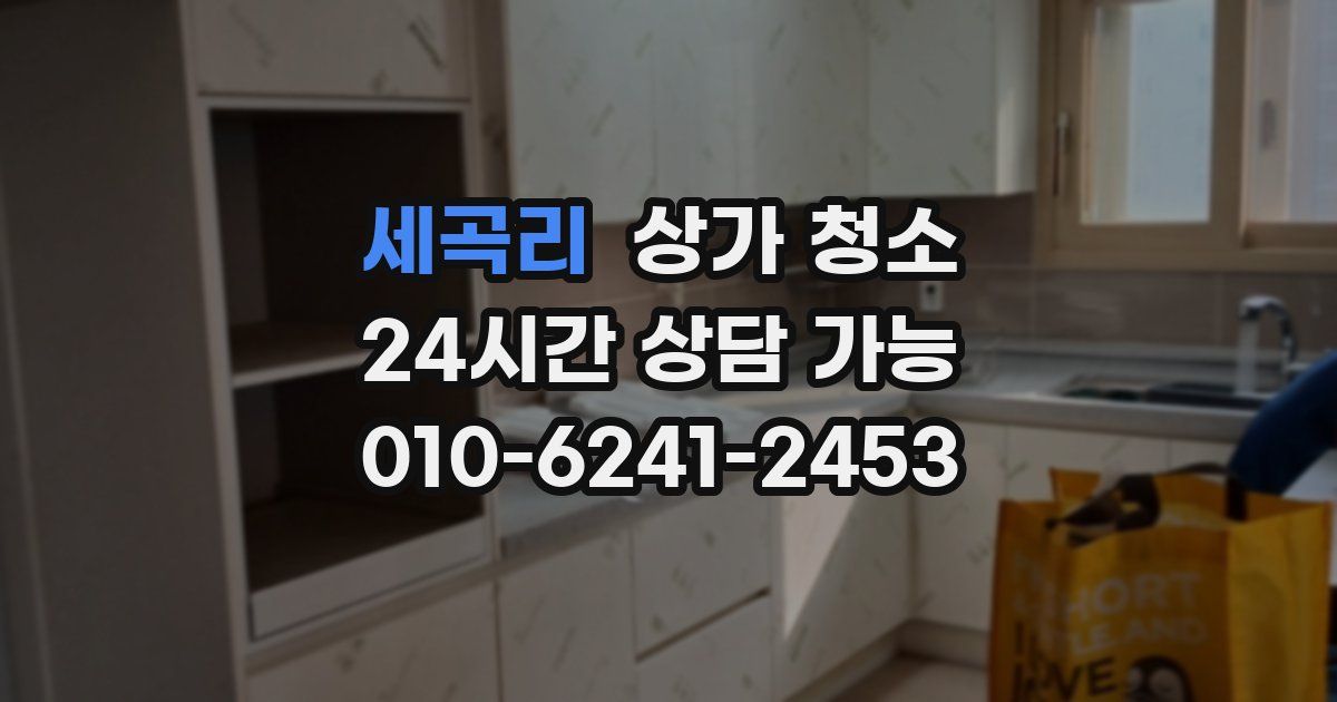 세곡리 상가 청소