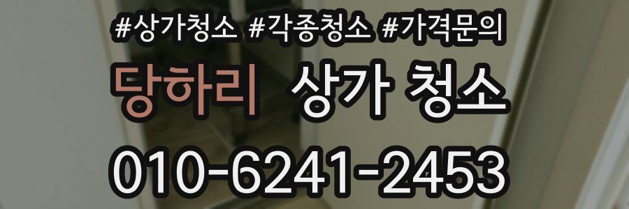 당하리 상가 청소
