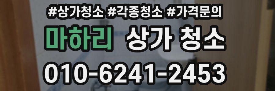 마하리 상가 청소