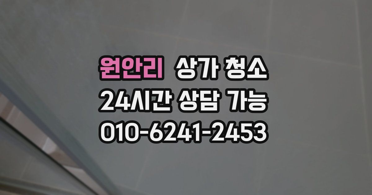 원안리 상가 청소