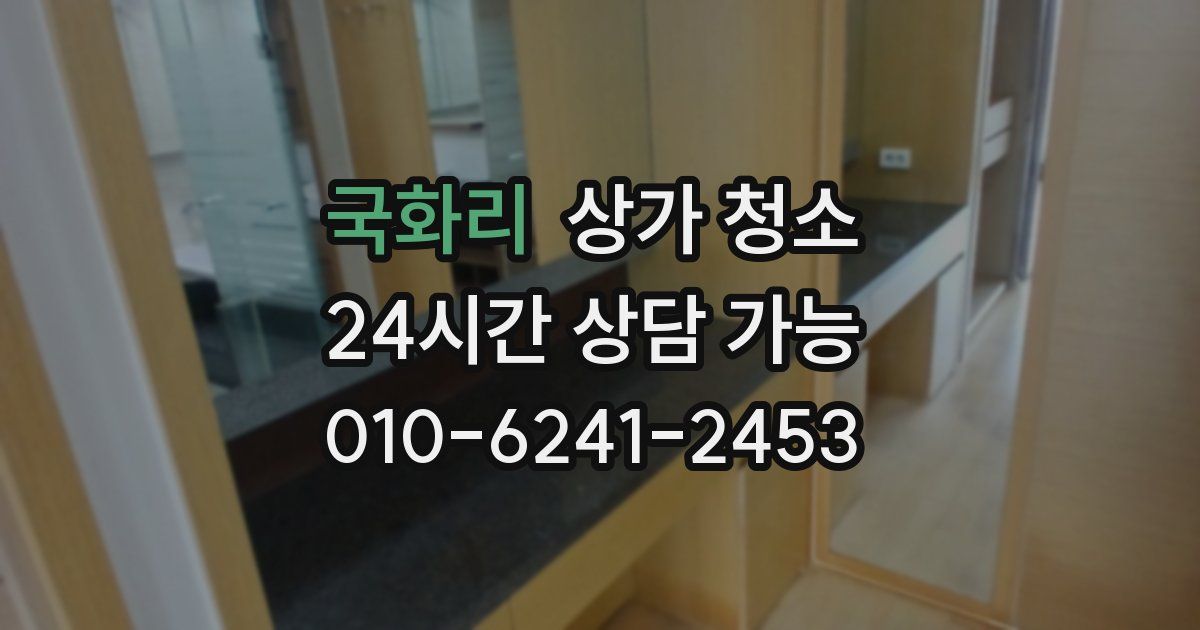 국화리 상가 청소