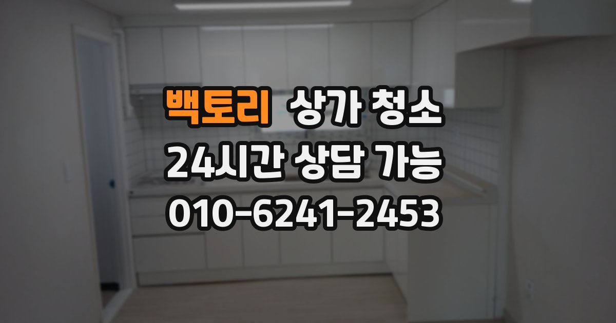 백토리 상가 청소