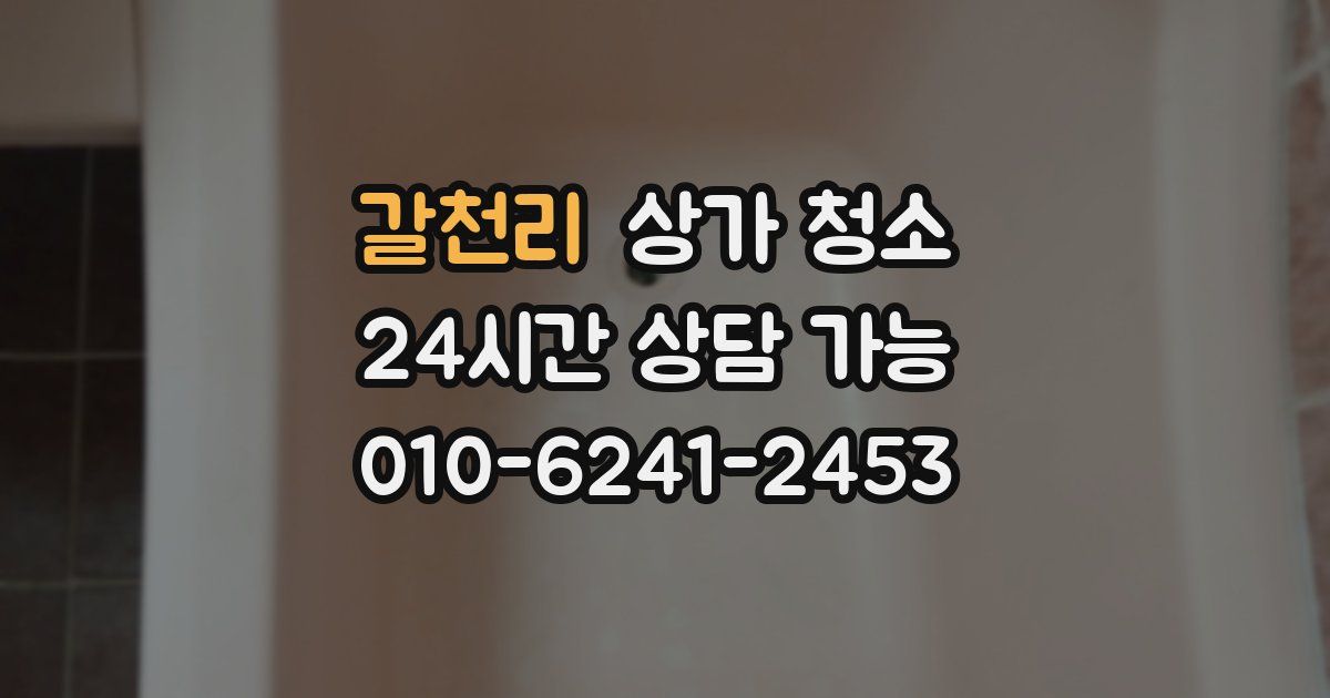 갈천리 상가 청소
