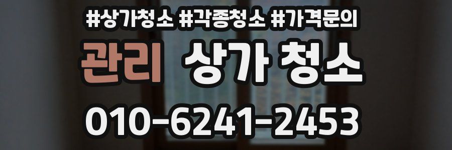 관리 상가 청소