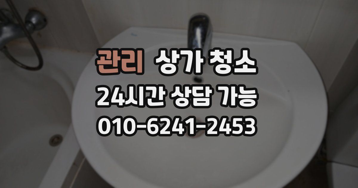 관리 상가 청소