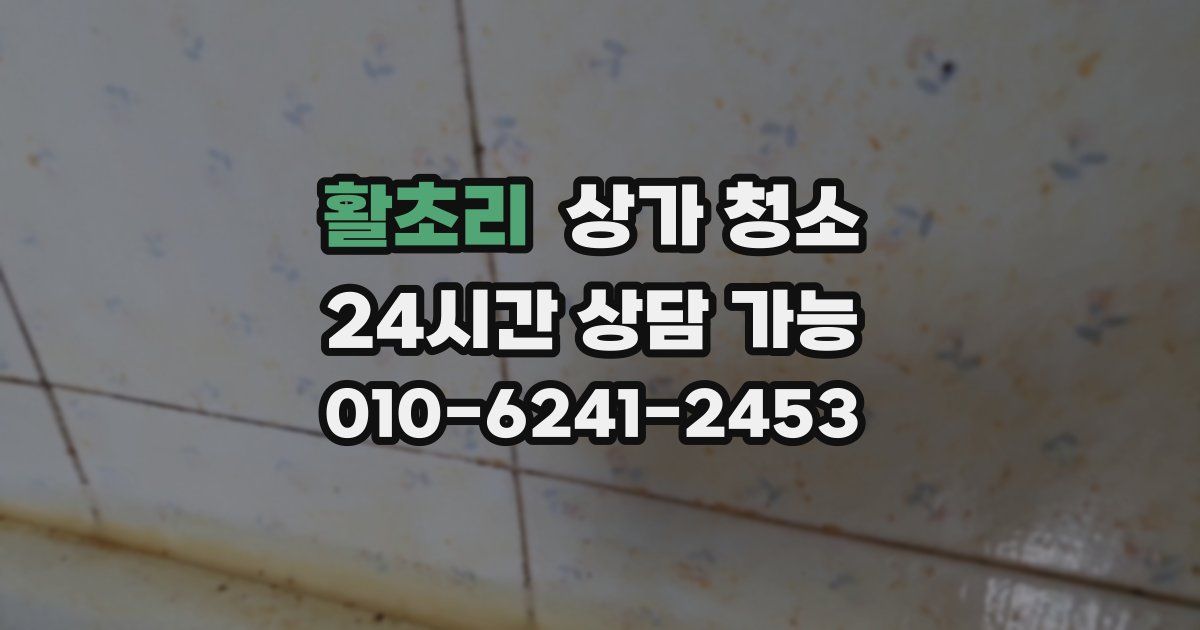 활초리 상가 청소