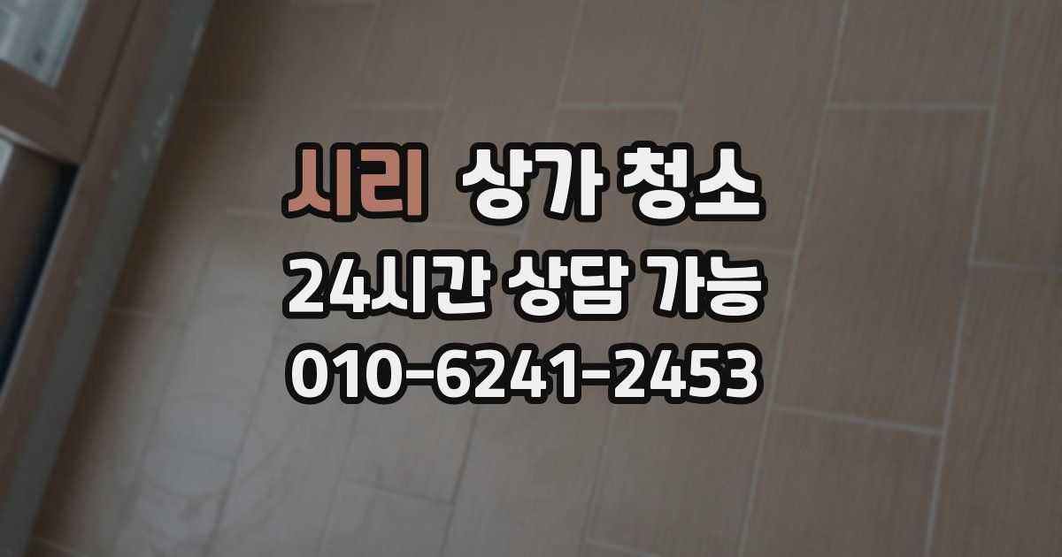 시리 상가 청소