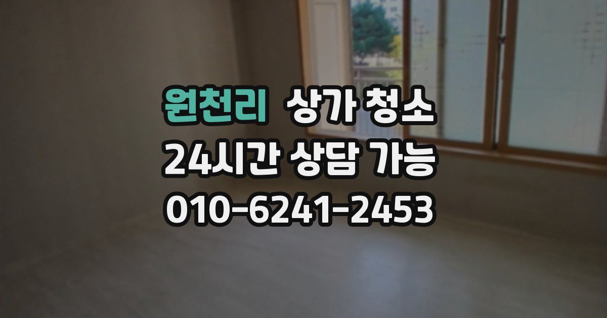 원천리 상가 청소