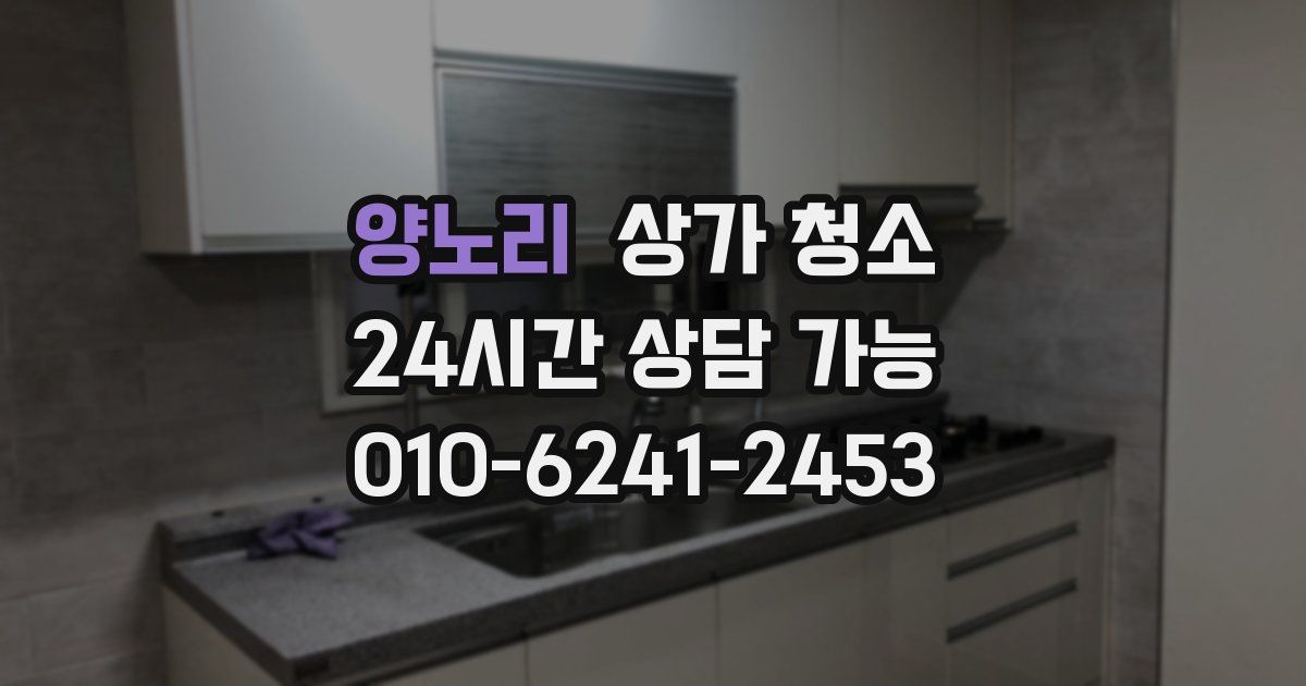 양노리 상가 청소