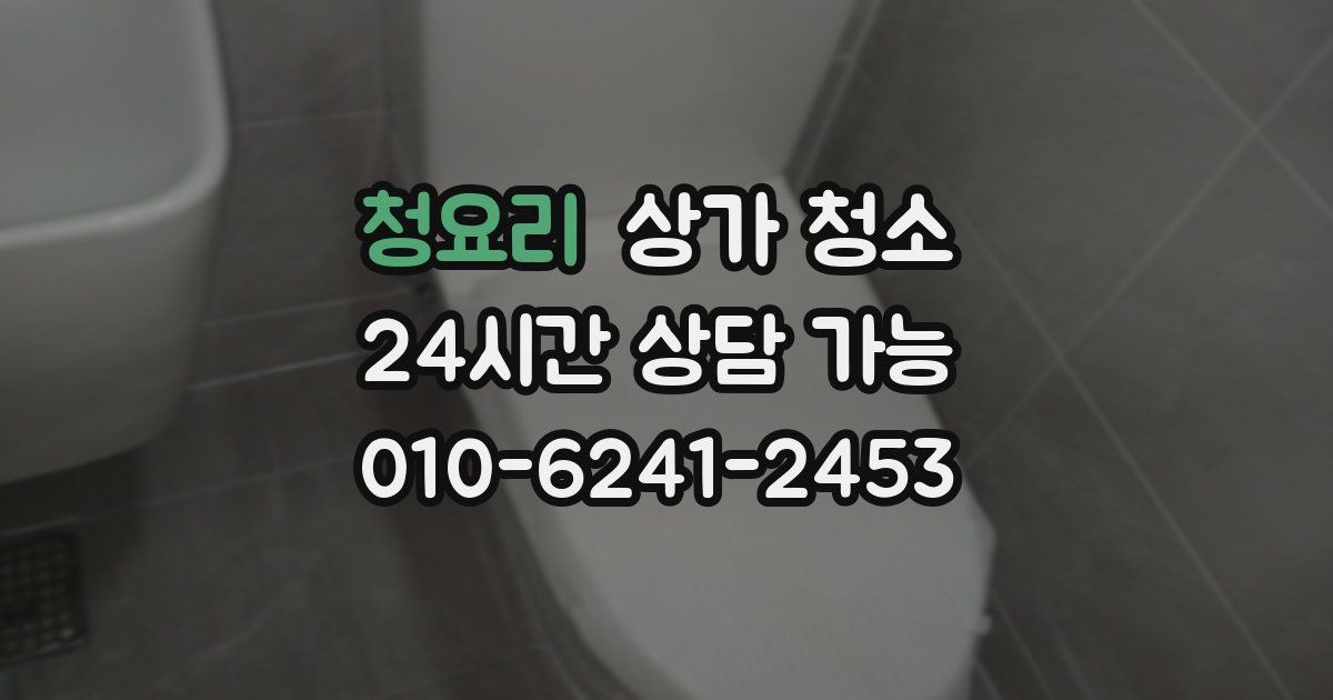청요리 상가 청소