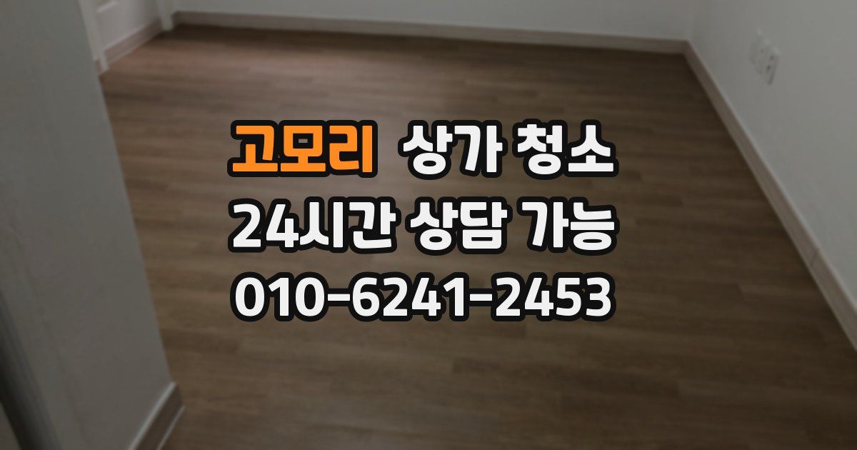 고모리 상가 청소