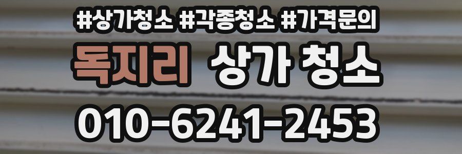 독지리 상가 청소