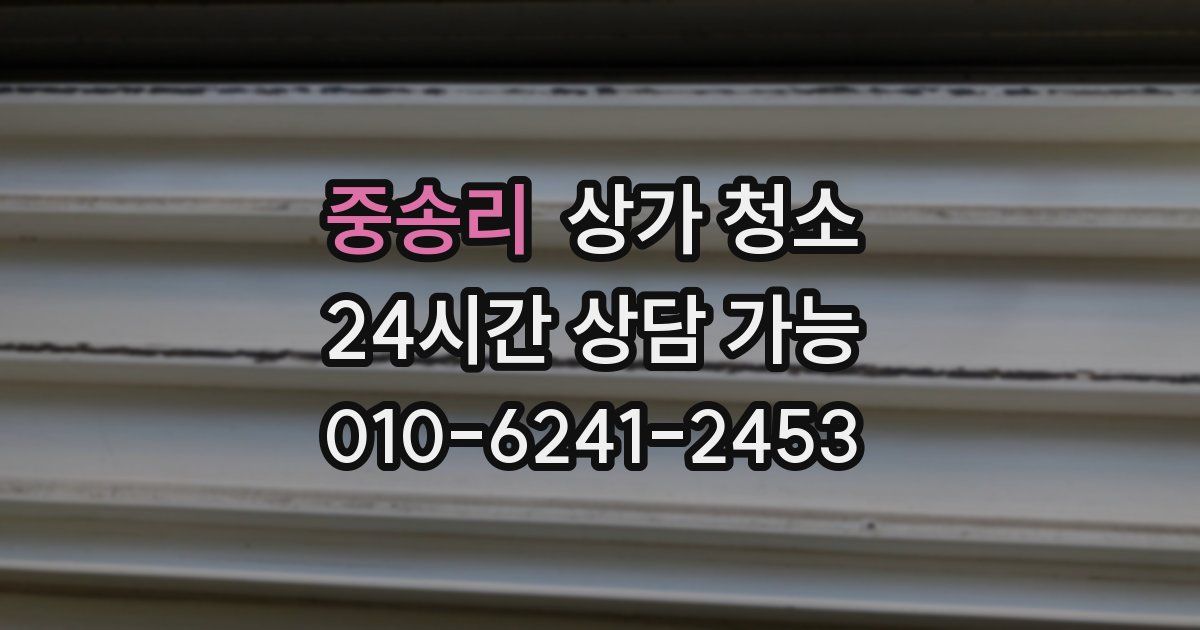 중송리 상가 청소