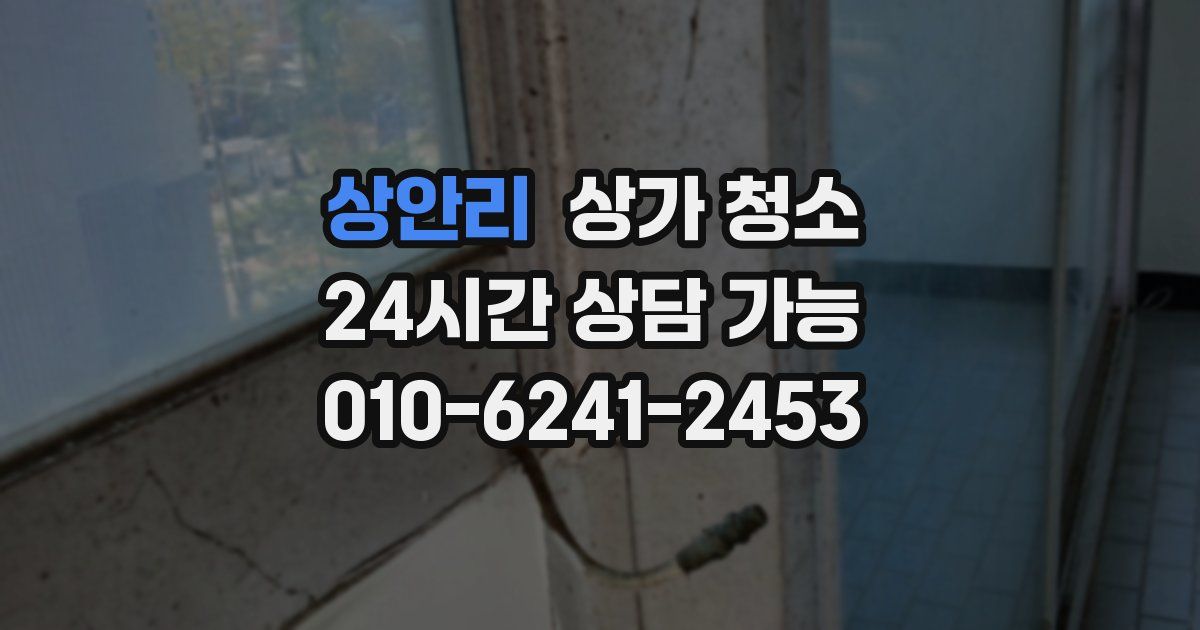 상안리 상가 청소