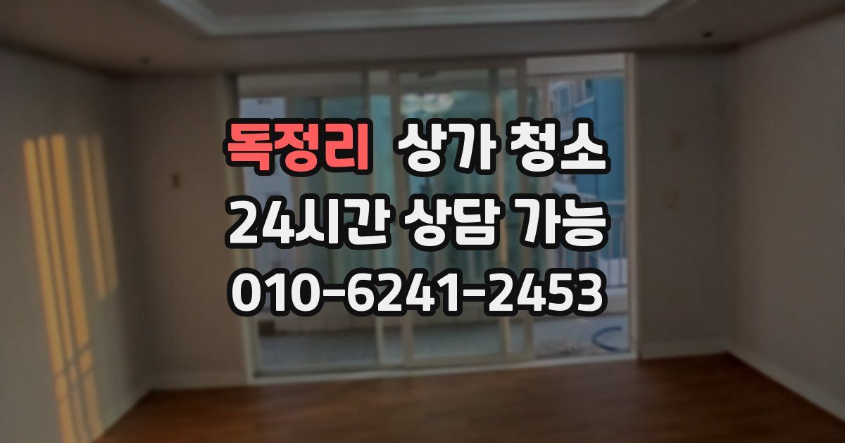 독정리 상가 청소