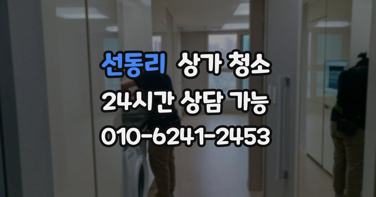 선동리 상가 청소