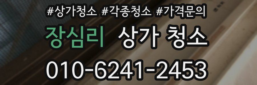 장심리 상가 청소