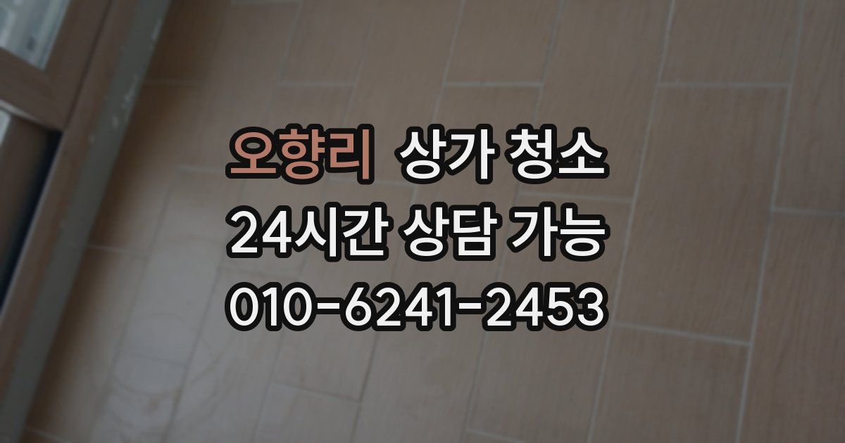 오향리 상가 청소
