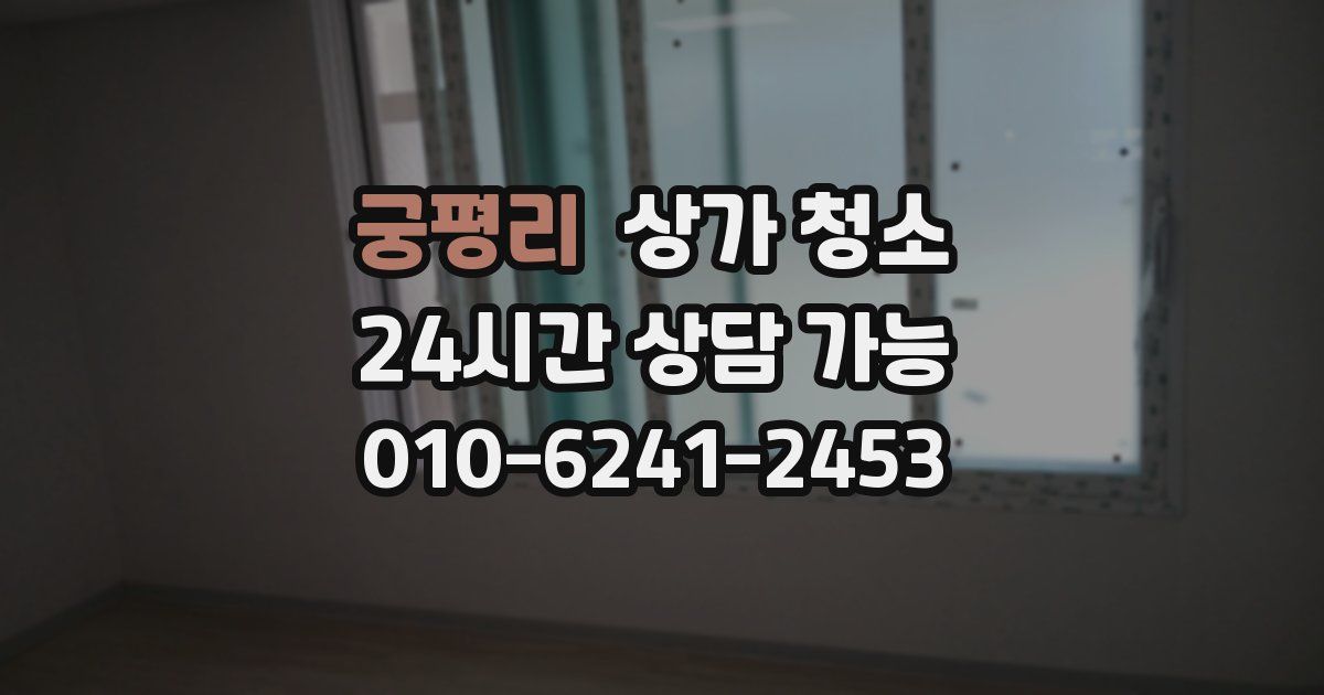 궁평리 상가 청소