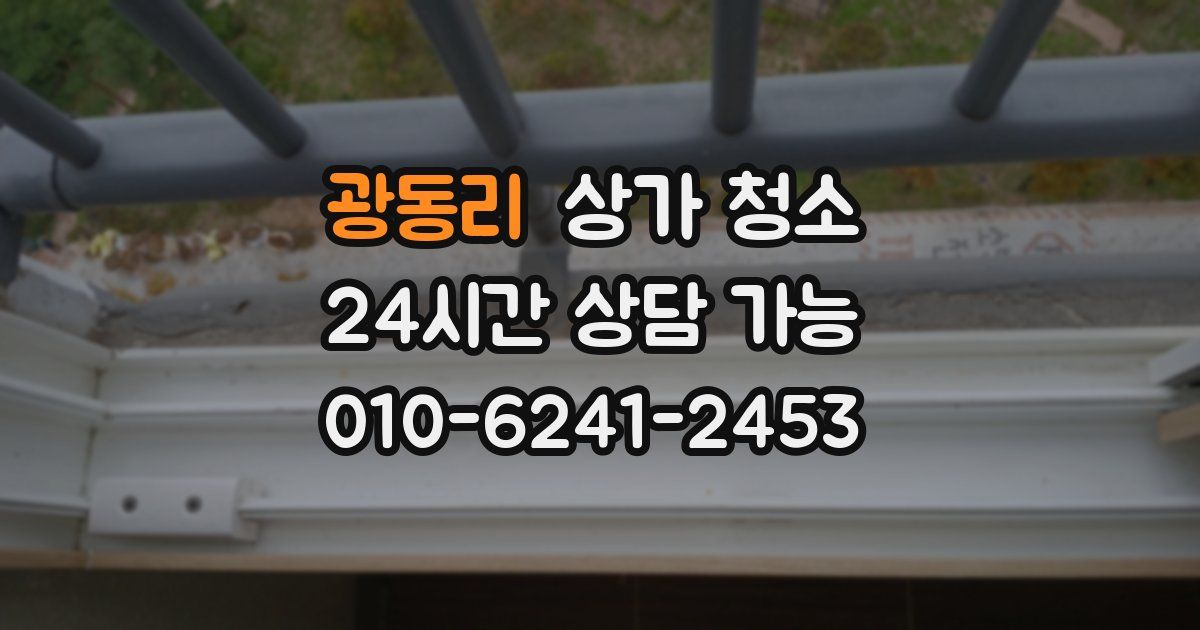 광동리 상가 청소