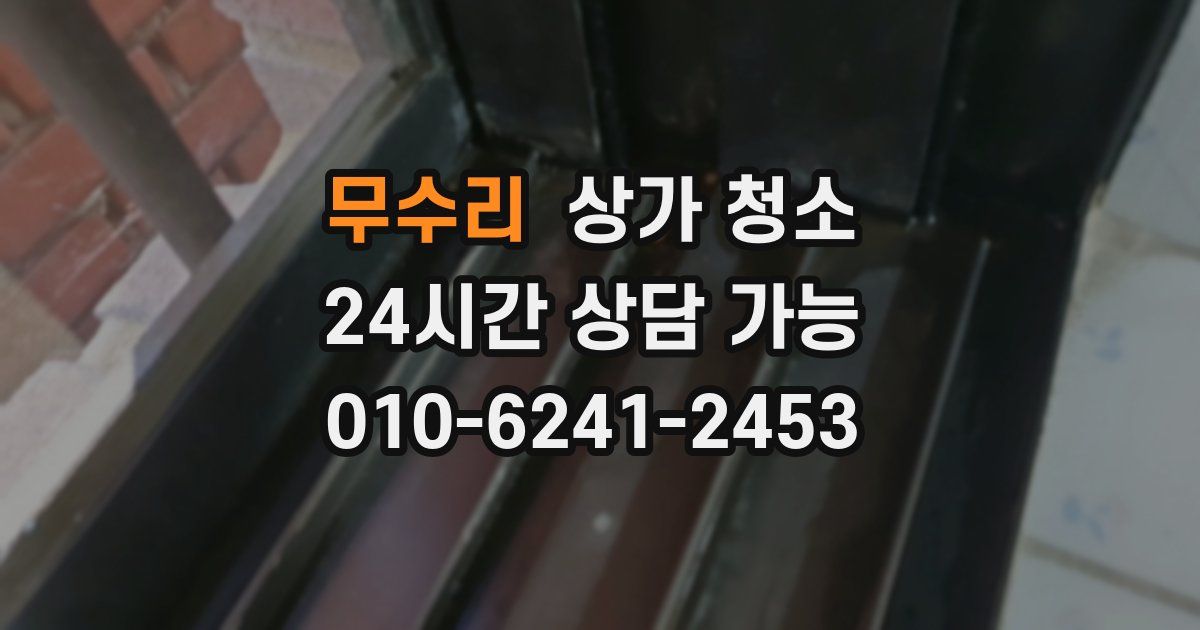 무수리 상가 청소