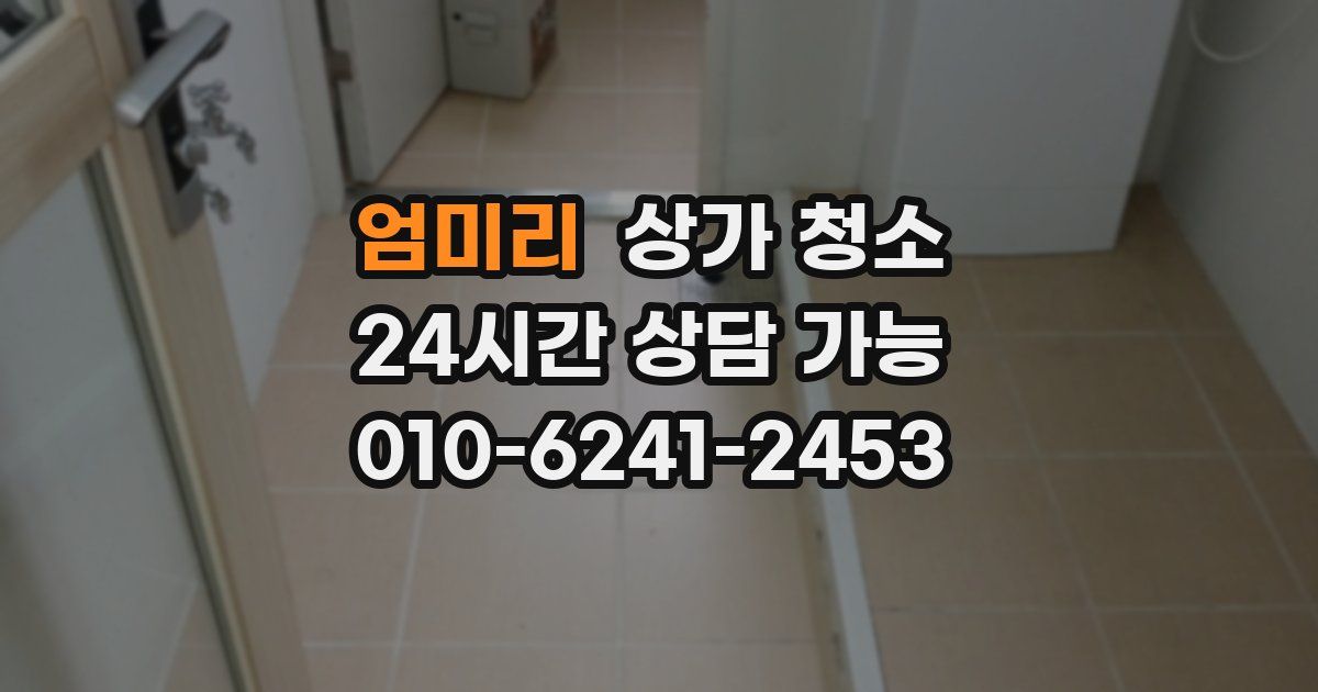 엄미리 상가 청소