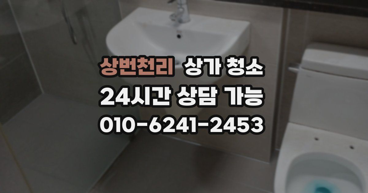 상번천리 상가 청소