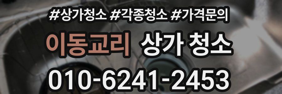 이동교리 상가 청소