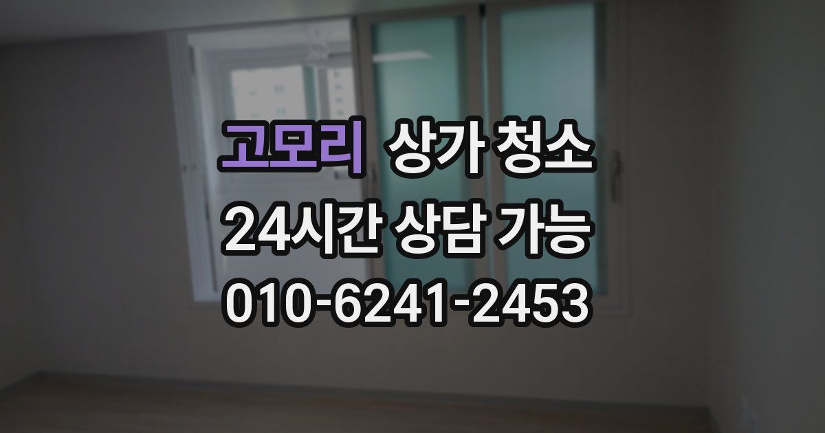고모리 상가 청소