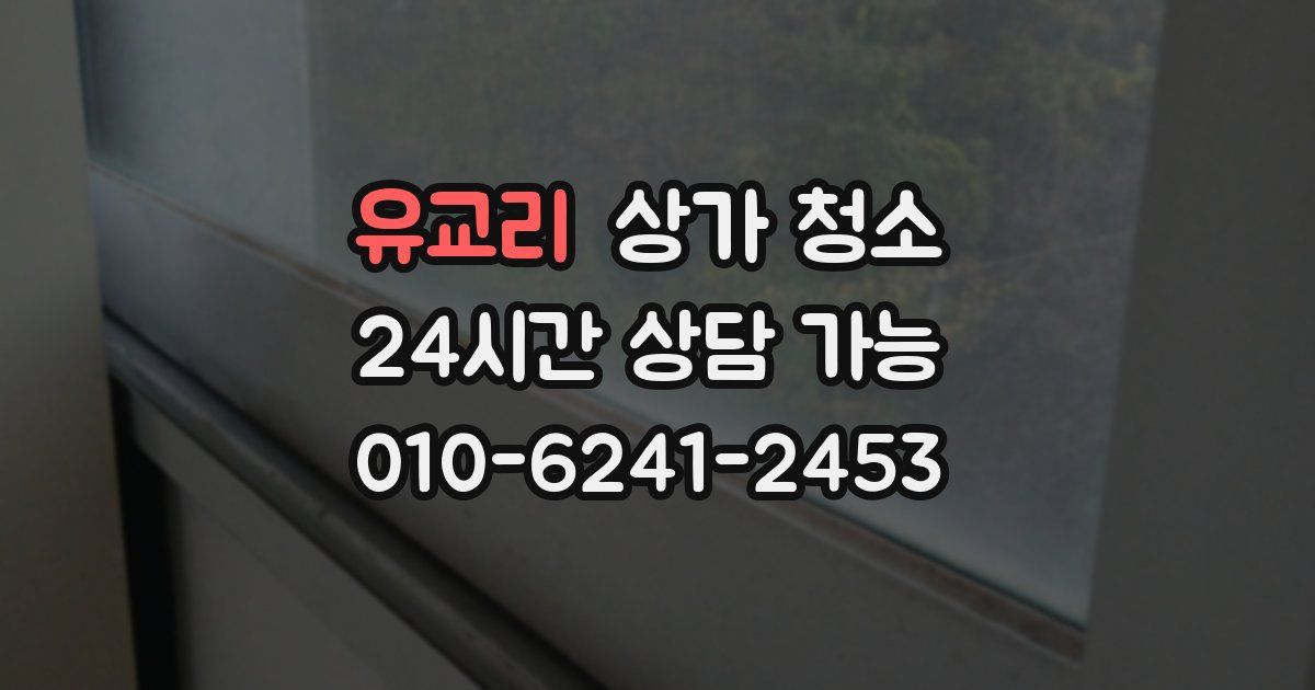 유교리 상가 청소