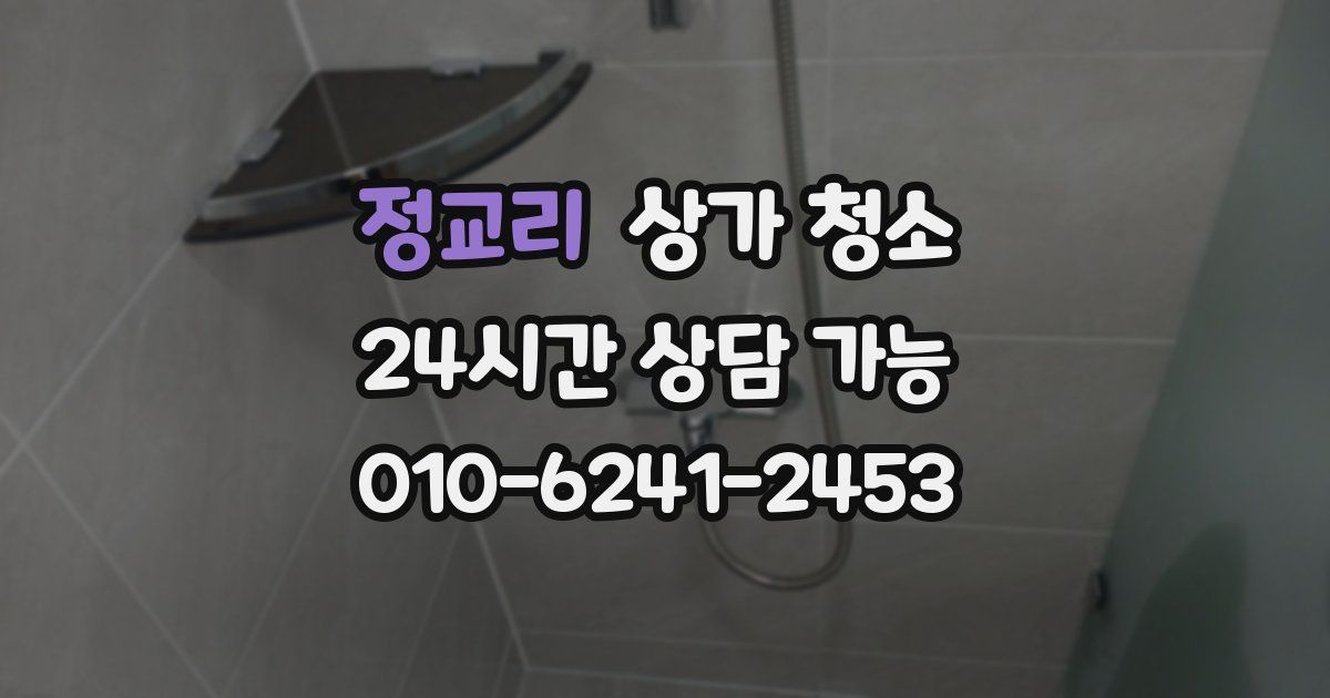 정교리 상가 청소